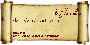 Órás Ladiszla névjegykártya